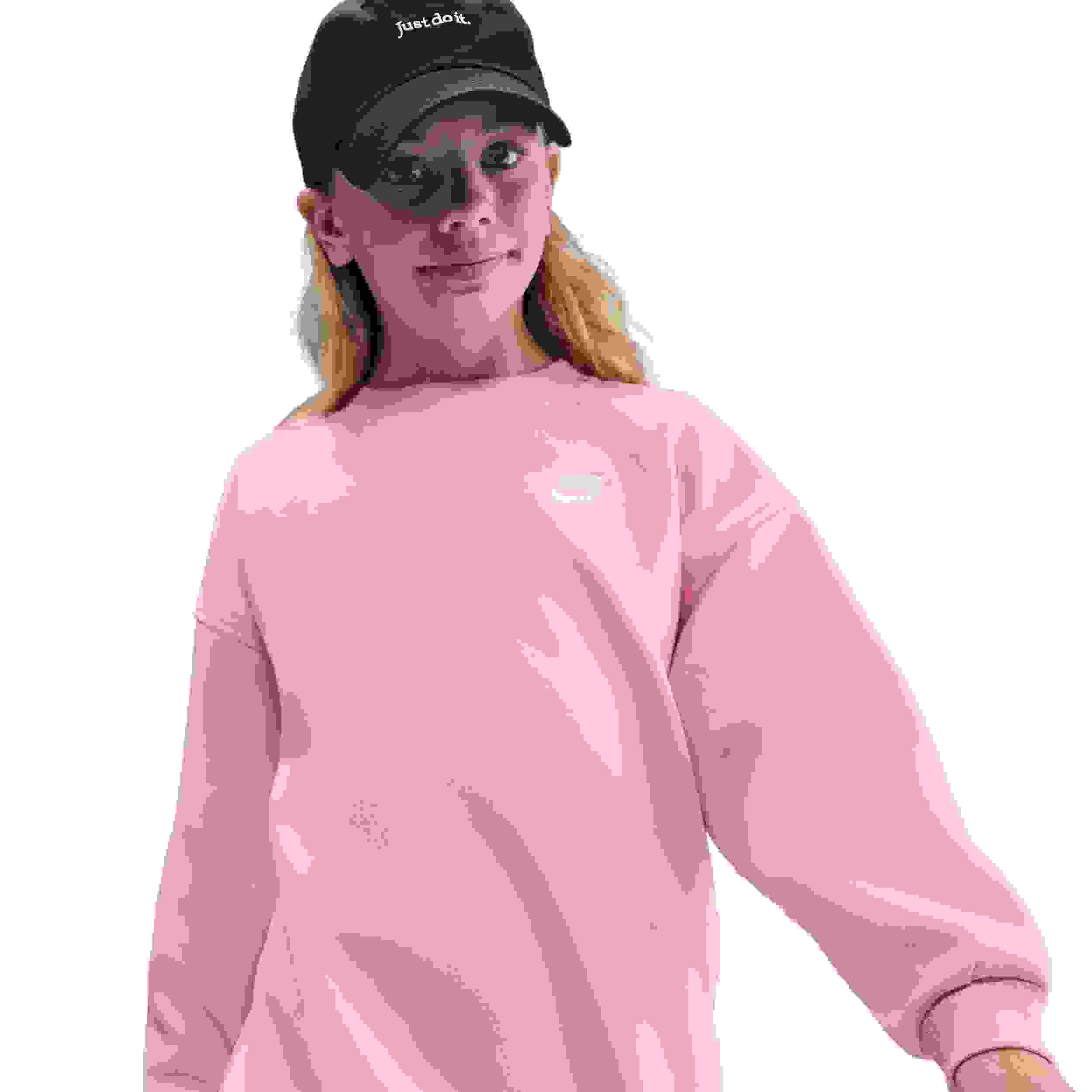 Nike Sportswear Club Fleece Big Kids' Pink Oversized Sweatshirt